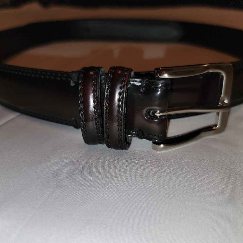 Genuine Leather Dark Maroon Belt from Men's Warehouse - 48 waist